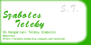 szabolcs teleky business card
